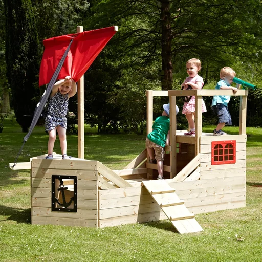 "Holz Piratenschiff Spielplatz Galleon image"