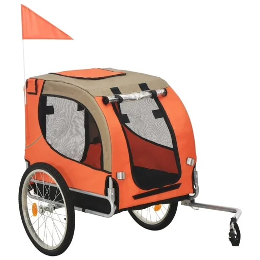 "Hundefahrradwagen orange und braun image"
