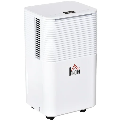 "Luftentfeuchter 18-28 12 L / 24 h elektrischer Luftentfeuchter 2000 ml mit Rädern ABS weiß 22 x 25 x 44,5 cm image"