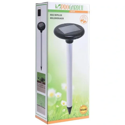 "Pro Garten Mollen Abschreckung Solar Led 44,5 X 15,5 cm Abs Silber image"