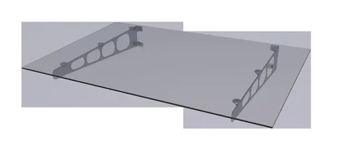 "Edelstahlvordach HD/LT 160 klar, 160 x 90 x 16 cm, Edelstahl, Verbundsicherheitsglas (VSG) 8mm klar image"