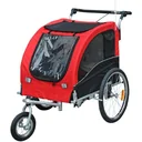 Hundeanhänger Fahrradanhänger Jogger rot-schwarz