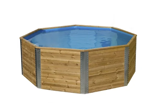 "Massivholzpool 593, Durchmesser 325 cm, Höhe 116 cm, inkl. Übersteigleiter und Einhängefilter image"