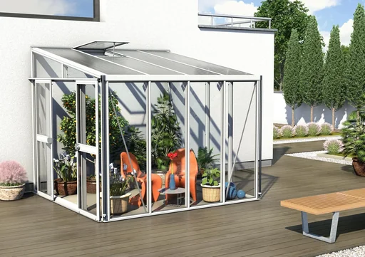 "Pavillon-Nachrüstsatz für Gewächshaus Helena + Athene 7000, Farbe weiß image"