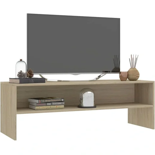 "TV-Schrank 120x40x40 cm weiß und Sonoma-Eiche image"