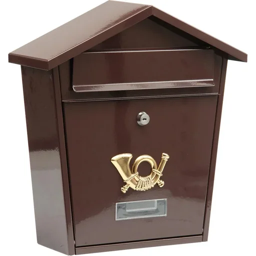 "Briefkasten Braun mit 2 Schlüsseln - 380x320x105 mm image"