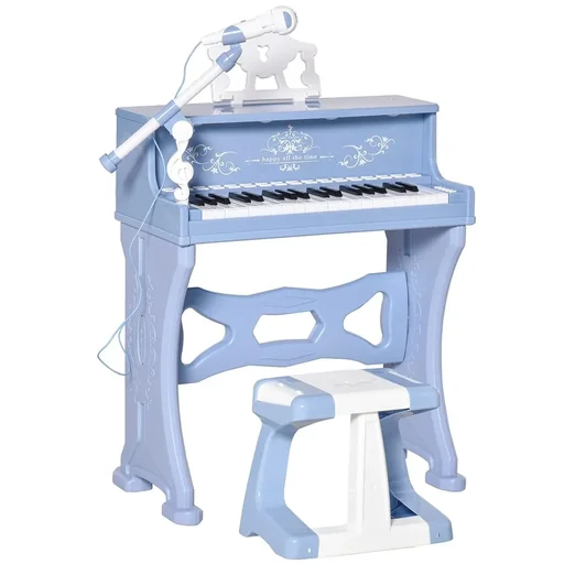 "Kinder Klavier 37 Tasten Mini-Klavier Piano Keyboard mit Hocker und 22 Demo-Songs zum Abspielen aus ABS Musikinstrument image"