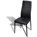 Esszimmerstühle 4-Sitzer Kunstleder schwarz