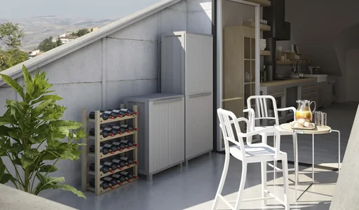 "Kunststoff-Spindschrank J-Wood 368 für den wettergeschützten Außen- und Innenbereich image"