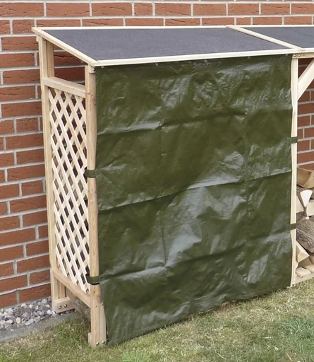 "Erweiterung Kaminholzregal natur mit Wetterschutz image"