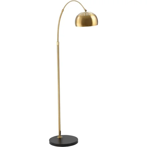 "Bogenlampe Stehlampe Wohnzimmer mit vergoldeter Lampenschirm Stehleuchte 40W Bogenleuchte mit E27 Fassung Schirm für Sch image"