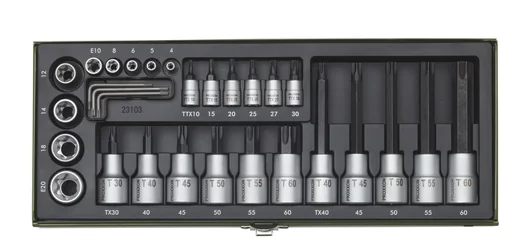 "Steckschlüsselsatz TX, 1/4" + 1/2" (29-tlg.) image"