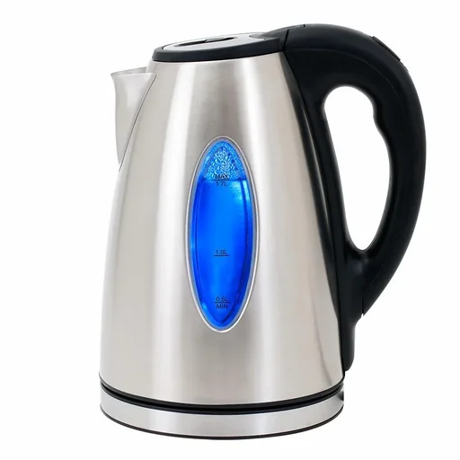 "Wasserkocher Silber/Schwarz Edelstahl 1.7L image"