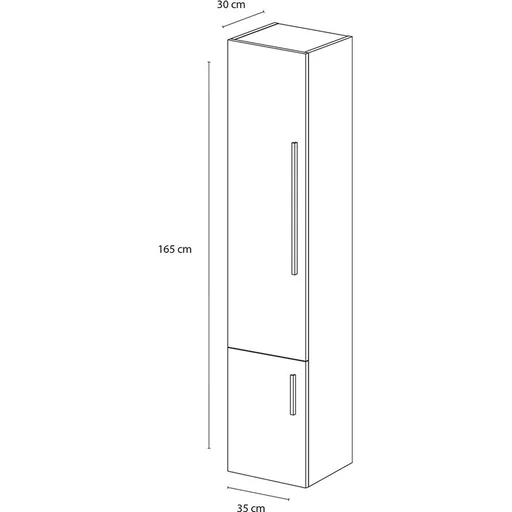 "Hoge Kast Style - schwartz Eiche image"