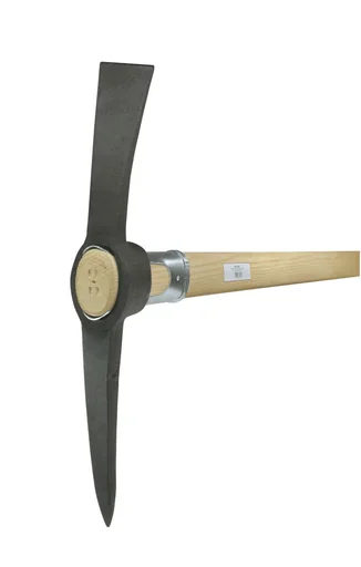 "Aktions-Kreuzhacke, geschmiedet, ovales Auge, 1,5 KG, schwarz, Buchenstiel 93 cm mit Hülse image"