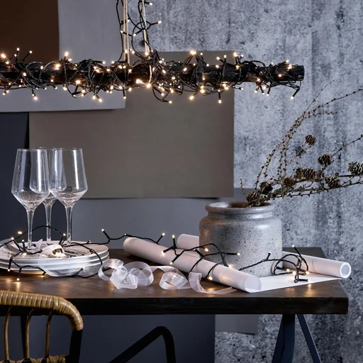 "LED Lichterkette für innen und außen, 180 Crispy Ice white LEDs image"