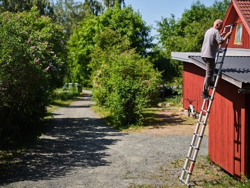 "Teleskop-Anlegeleiter, AHW -Compastep XL ,3,8 Meter, mit Stabilisator image"