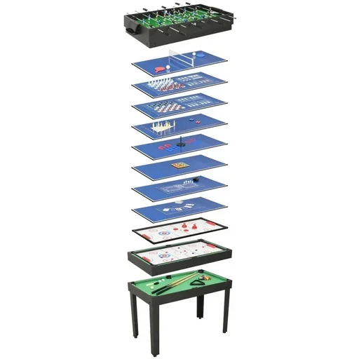 "Multi-Playtable 15-in-1 121x61x82 cm schwarz image"