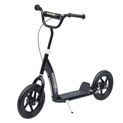 "Kinderroller Scooter Tretroller Cityroller Kinder Roller Kickboard 12 Zoll Schwarz 120 x 52 x 80-88 cm image"