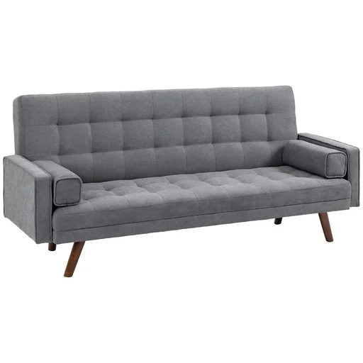 "Dreisitziges Sofa mit Schlaffunktion, grau, 208 x 81 x 92 cm image"