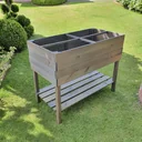 Balkon-Kräuterbeet auf Beinen, grau