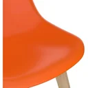 Esstischstühle 4tlg. Kunststoff orange