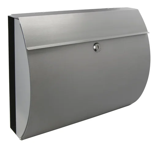 "Briefkasten aus Edelstahl mit Zeitungsfach image"