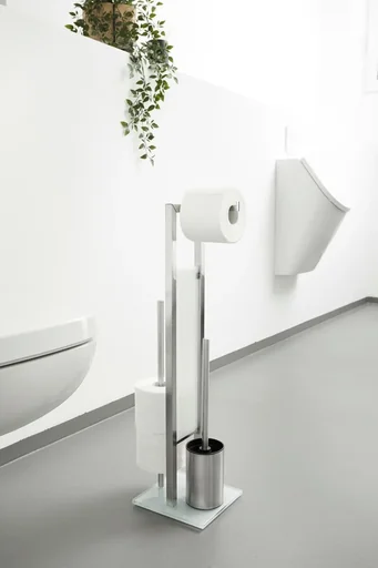 "Stand WC-Garnitur Rivalta 3in1, Weiß / Silber matt image"