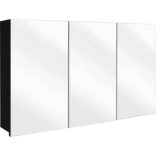 "Concept Spiegelschrank 120cm schwartz fsc image"