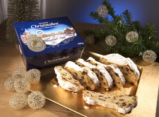 "Dresdner Christstollen in Blechdose, 500g image"