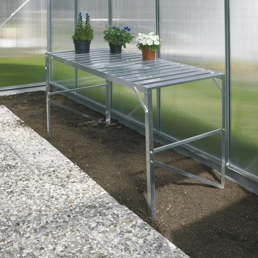 "Alutisch, Farbe 1 Ablage, Farbe 121 x 54 x 76 cm, Farbe alu image"