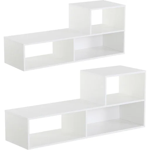 "Bücherregal Standregal Aktenregal 2-teilige Regale Büroregal MDF Weiß 120 x 35 x 50 cm image"