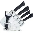 4-teiliges Messerset - mit Schäler - Schwarz