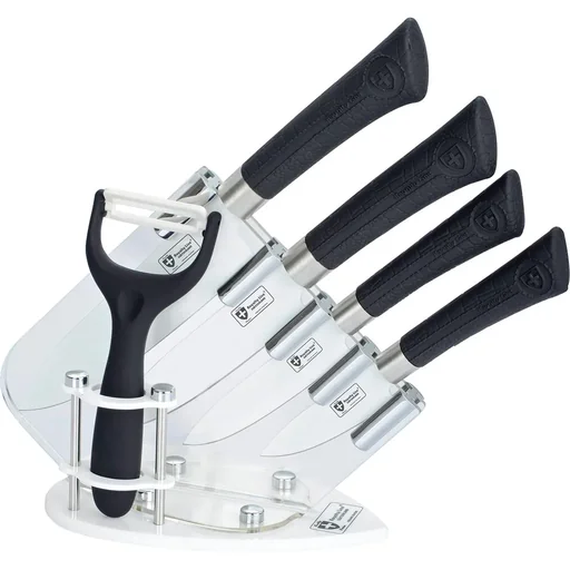 "4-teiliges Messerset - mit Schäler - Schwarz image"