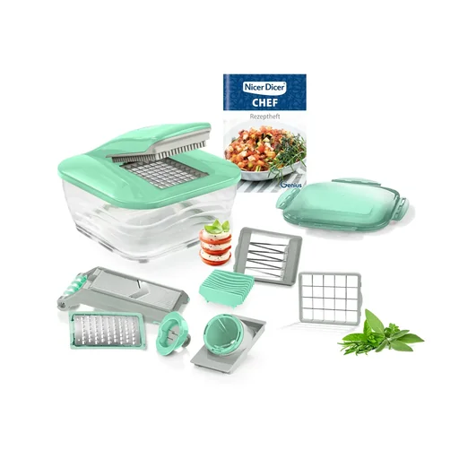 "Nicer Dicer Chef, Mintgrün, 15-teilig image"