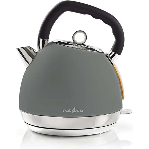 "Nedis Elektrischer Wasserkocher 1,8 L Soft touch - Grau image"