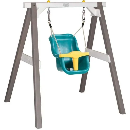 "Babyschaukel Grau / weiß mit Sitz image"