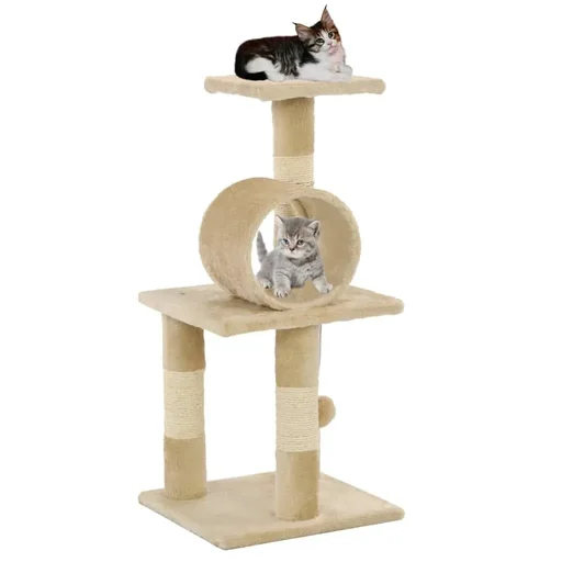 "Sisal-Kratzbaum für Katzen 65 cm beige image"