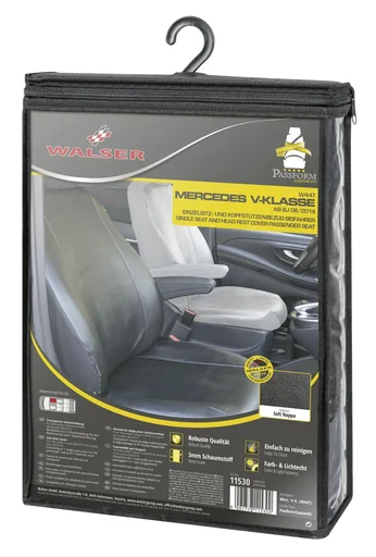 "Passform Sitzbezüge - Kunstleder Mercedes V-Klasse 447 für Einzelsitz Beifahrer mit Armlehne innen ab BJ 06/2014 - heute image"
