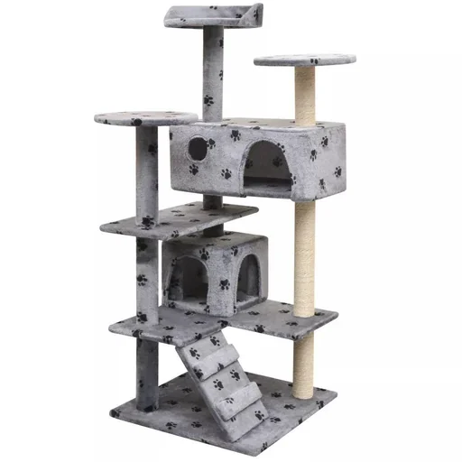 "Sisal-Kratzbaum für Katzen 125 cm grau image"