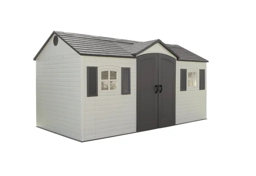 "Kunststoff Gerätehaus Garten-Villa lichtgrau, 457x244x244 cm image"