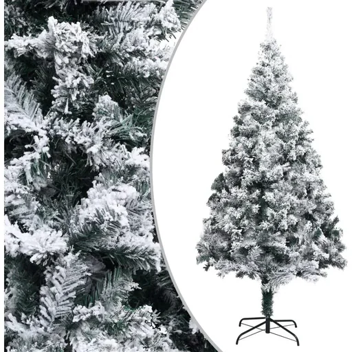 "Weihnachtsbaum mit Schneeflocken 240 cm PVC grün image"