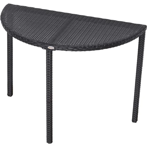 "Rattan Balkontisch halbrund image"