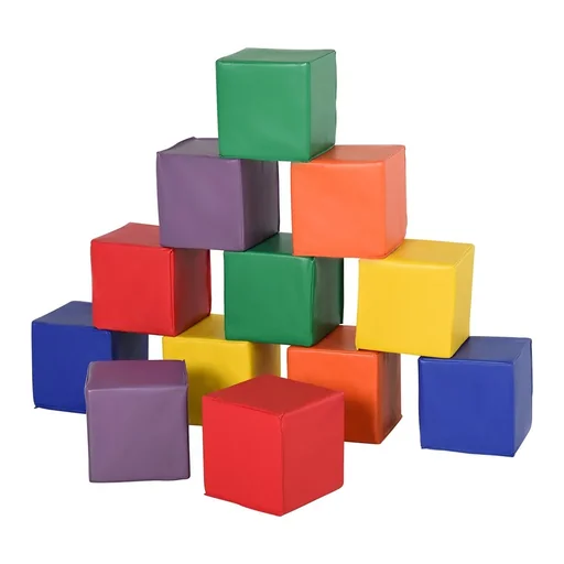 "Bausteinset 12er-Set Schaumstoff Bausteine Bauklötze Bauspielzeug für Kinder Schaumstoffblöcke für 1-3 Jahre alt Kinder image"