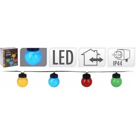 "Pro Garden festliche Lichter - Innen und Außen - 10 LED-Lichter - Multicolor image"
