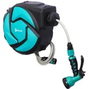 Schlauchtrommel Wandschlauchbox 180° schwenkbar Frostschutz -5 45 °C Kunststoff Grün + Schwarz 10 m