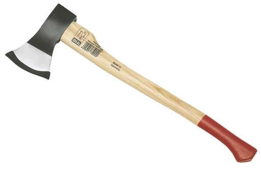 "Holzaxt 1.250 g, Kopf schwarz lackiert, Schneide geschliffen und poliert, Schneidschutz, Eschen-Kuhfuß-Stiel image"