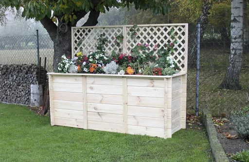 "Hochbeet 2 m mit Rankgitteraufsatz image"