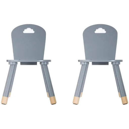"NL SET - 2x Hochstuhl - 50x30x30 cm - Grau image"