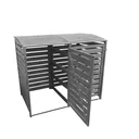 Mülltonnenbox Vario III für 2 Tonnen, grau